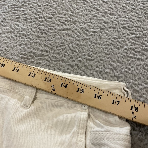 Diesel Industry Denim Jean Shorts Mens 34 White Button Fly Raw Hem - Picture 11 of 16